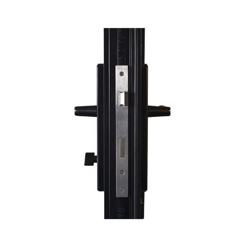 Porte triple pliante 120 po , S'ouvre à gauche vers l'extérieur, Noir, H 84 po x l 120 po x P 3 po