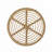 Elaine Wicker Wrapped Side Table with Cage Design, Perfect for Boho Outdoor Decor and No Assembly Required.