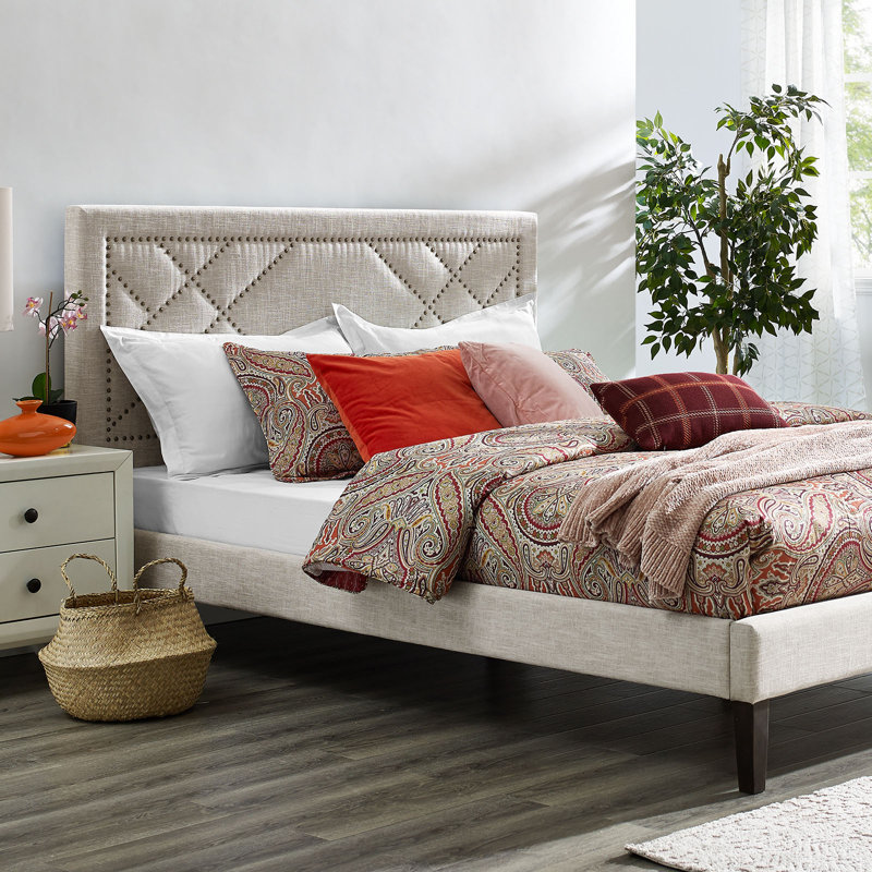 Tête de lit tapissier Carson Carrington Stryn, Azure, Double/grand