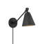 Meridian 1-Light Wall Sconce in Matte Black (Set of 2)-717013518