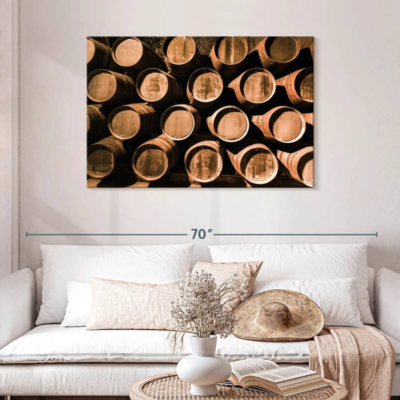 Yarlin Wine Barrels In Porto Cellar, 30" H x 45" W