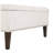 36 In. W White/double Open Door fabric Square Coffee Table Storage Ottoman
