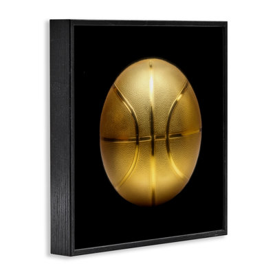 Gold Designer Basketball  Framed Giclee Art by Graffi*tee Studios