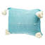 Housse de coussin rectangulaire bleue