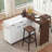 102.3" Kitchen Island With Extendable Dining Table, Kitchen Rolling Island Cart With Trash Storage Cabinet, 3-Tier Pull-Out Spice Rack, Mobile Island Table On Wheels For Kitchen, Dining Room,White-1039539124