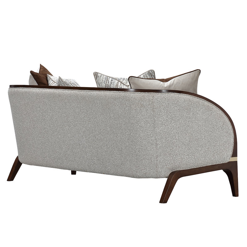 Houston Loveseat - Pebble/Walnut
