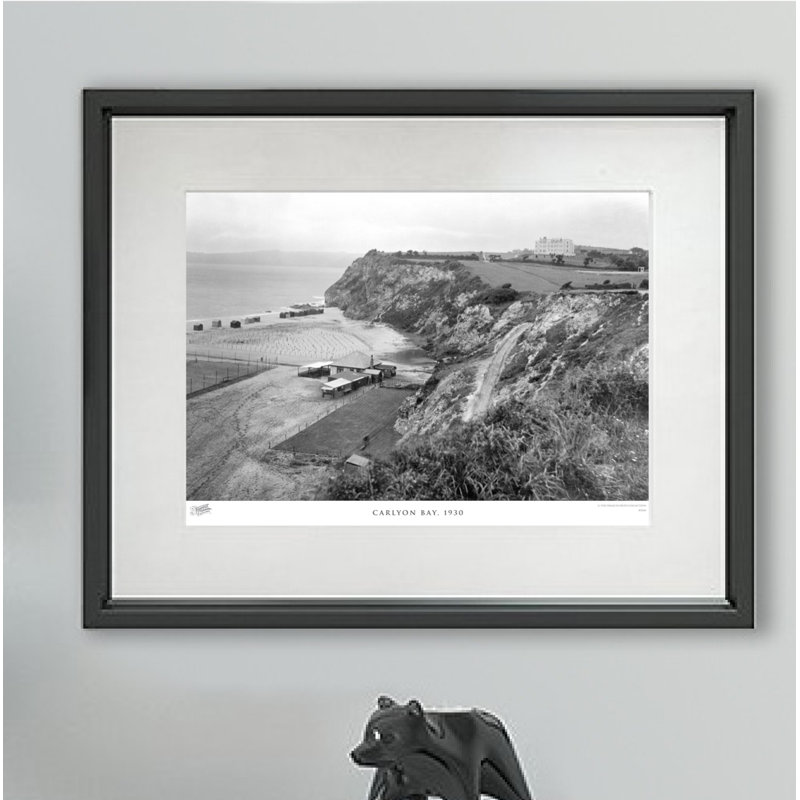 Carlyon Bay, 1930 - Single Picture Frame Print on Wood, 60cm H x 80cm W x 2.3cm D