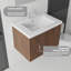 Meuble-lavabo flottant 30 po avec lavabo, porte à fermeture en douceur, pour petites salles de bain-133397030-133397035
