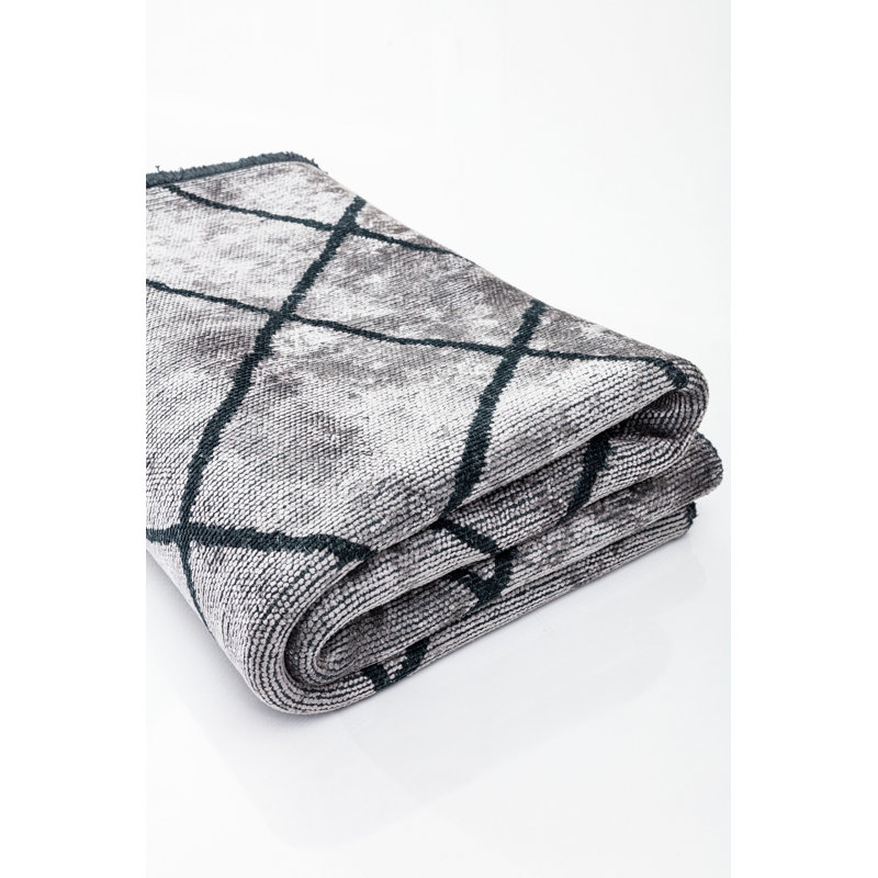 Rapture Black/Gray Moroccan Luxury Area Rug, Rectangle 7'10" x 11'2"