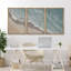 «Serene Beach Abstract Coastal Waves Seascape Neutral», ensemble d'art mural encadré pour chambre à coucher 3-100780966-100780967