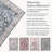 Bungalow Rose Indigo Bloom Machine Washable Area Rug – Soft, Durable, Non-Slip, Stain Resistant, Eco-Friendly GRS Certified, Perfect for Bedroom, Living & Dining Rooms-497120077