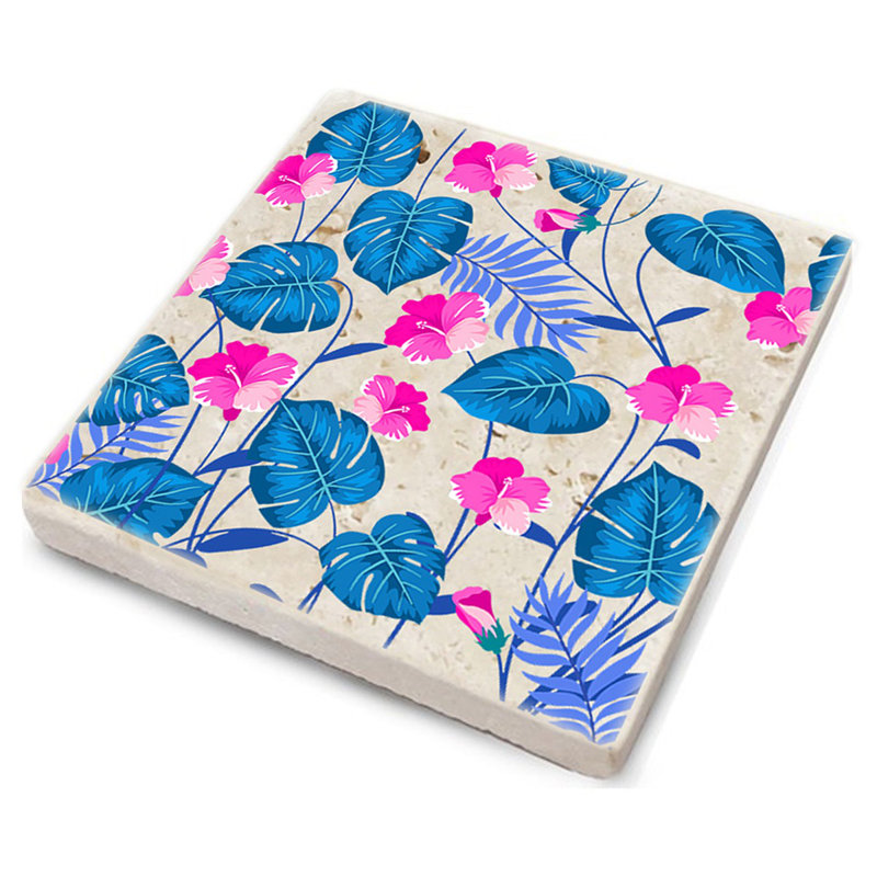Ensemble de tapis en verre de qualité supérieure (4 pièces) de qualité supérieure, 3,9 x 3,9 x 0,4 pouces | 100% pierre naturelle pour la durabilité et l'élégance | Parfait pour protéger les surfaces, idéal pour la maison et le bureau, élégant et fonctionnel