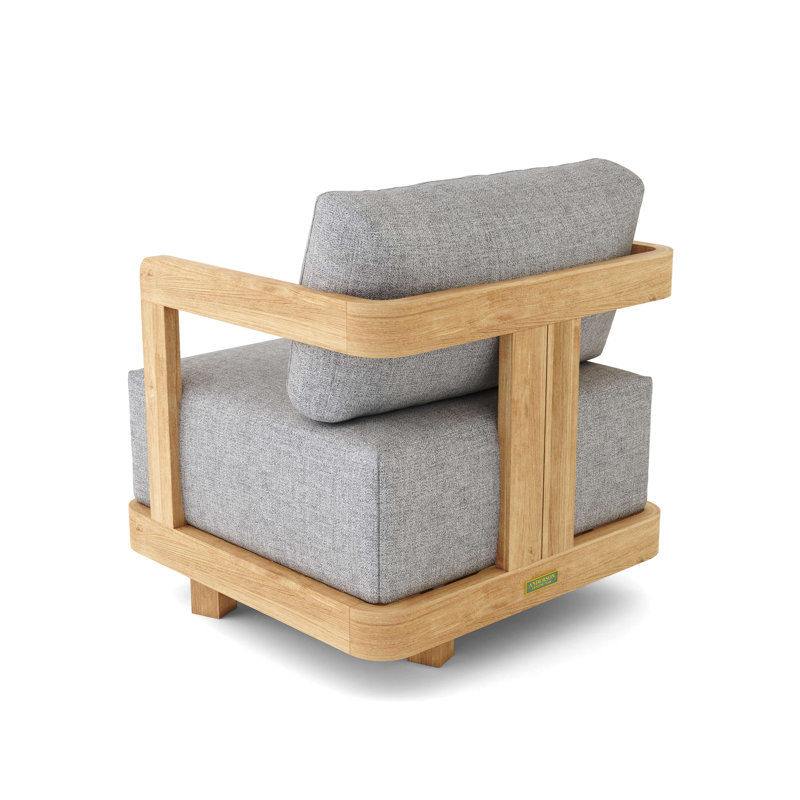 Chaise longue d'extérieur en teck Granada, Ardoise Cast