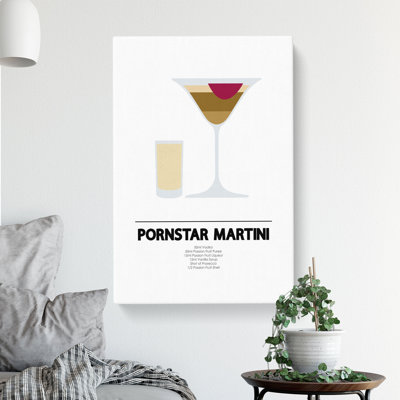 Pornstar Martini Cocktail - Wrapped Canvas