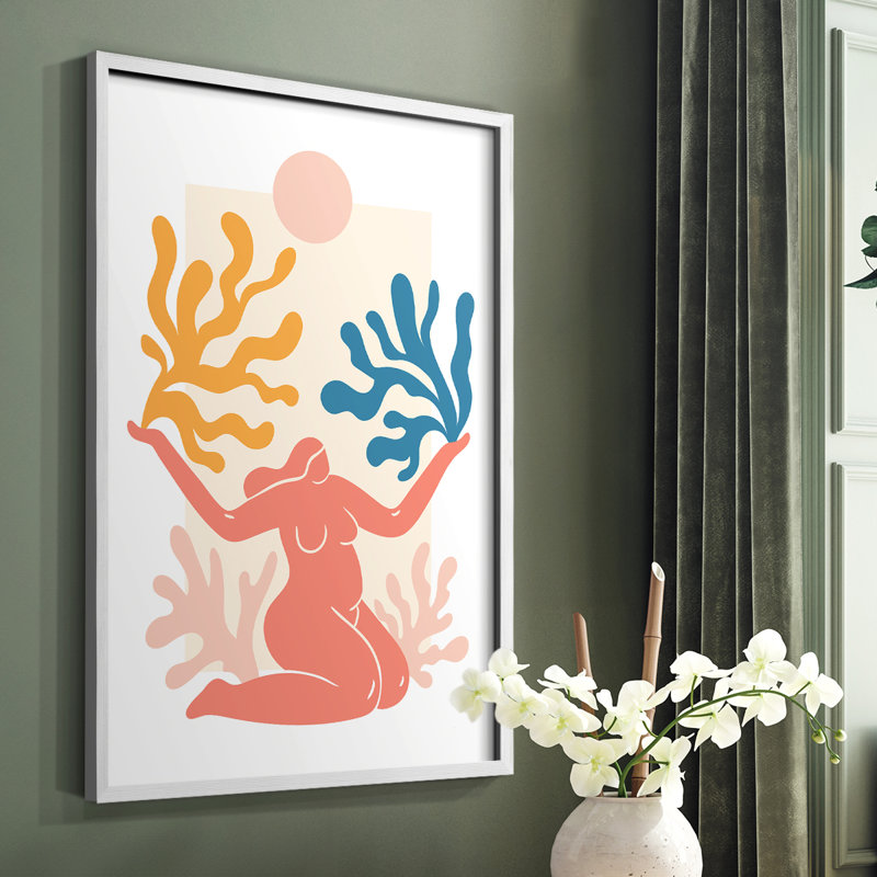 Matisse CDL, reproduction encadrée - bois massif, Cadre simple blanc, H 20 po x l 16 po