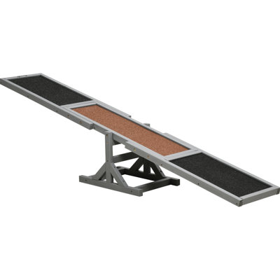71" L X 12" W Dog Agility Seesaw - Strengthen Bond With Your Pet, Gray Weather Plaything Length, 11.95" Height,