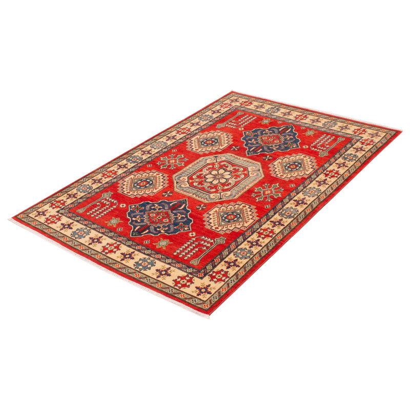 Tapis unique en laine noué à la main 5 pi 5 po x 8 pi 3 po New Age Ghazni