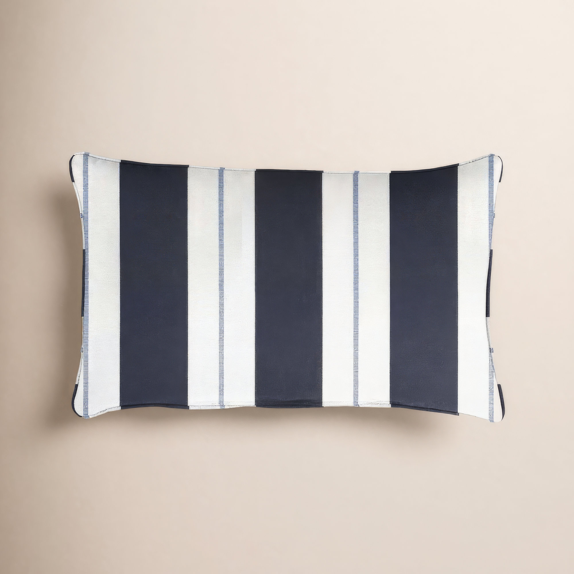 Ansel Striped Indoor/Outdoor Lumbar Throw Pillow, 16" x 26", Blue