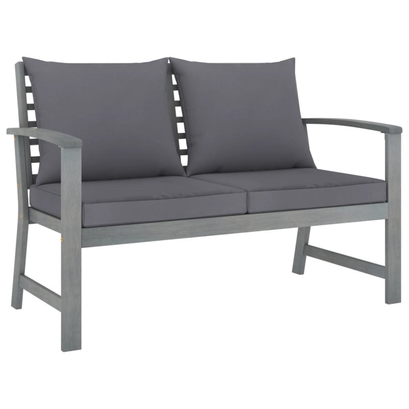 Banc de jardin en bois Fieldway, gris, Gris