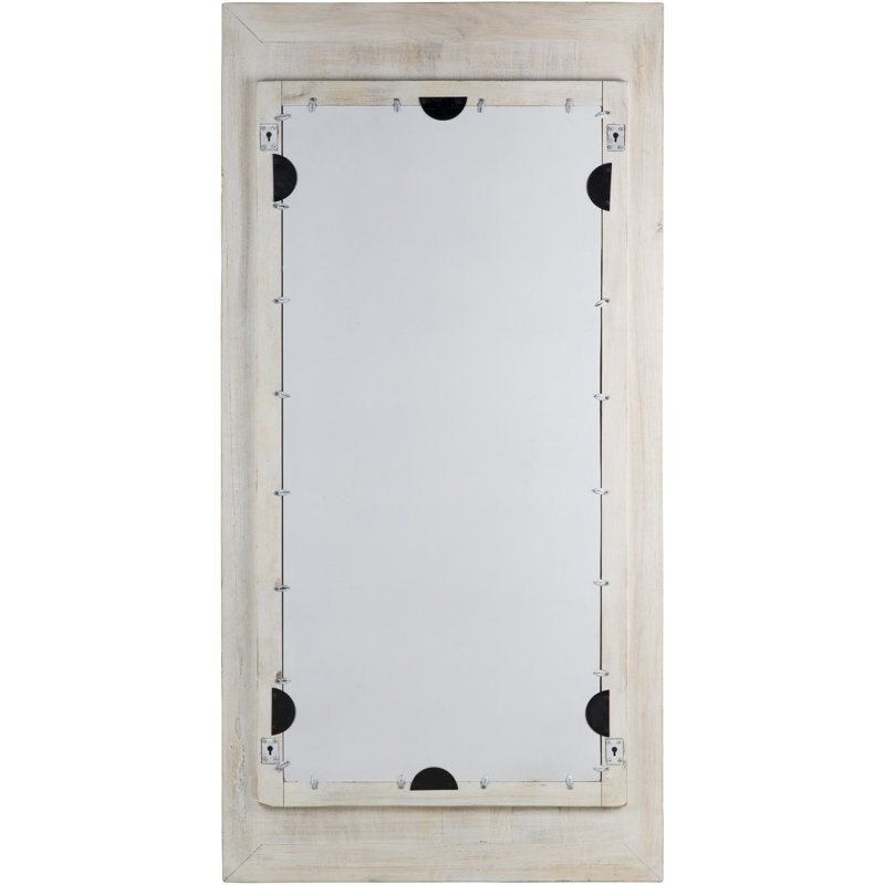 Natural Wood Full Length Rectangular Mirror