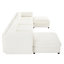 Canapé modulaire blanc avec compartiments de rangement - chenille, assise profonde, cylindrique ergonomique pour le confort-664210485-664210487-664210483