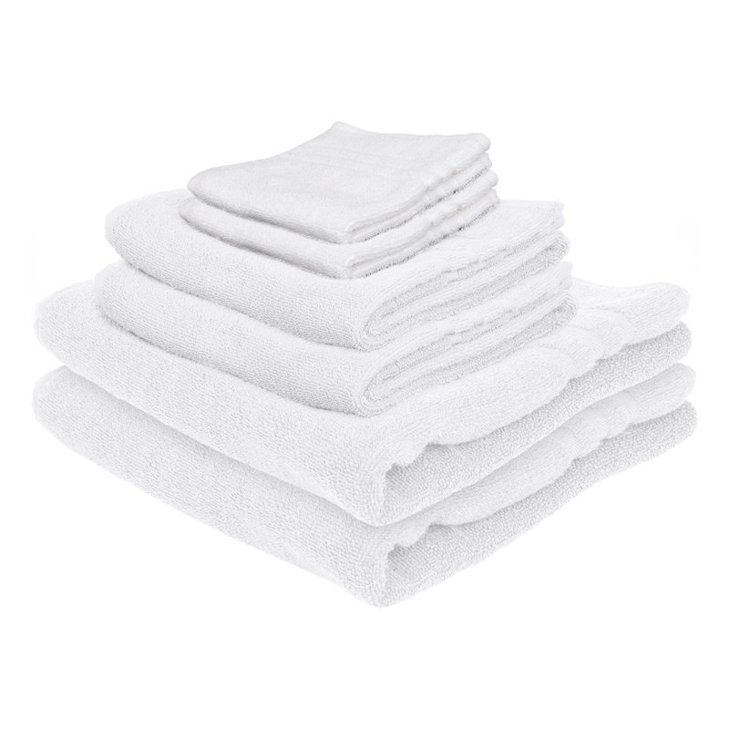 Hand Towel Bath Towels - Set of 6, White
