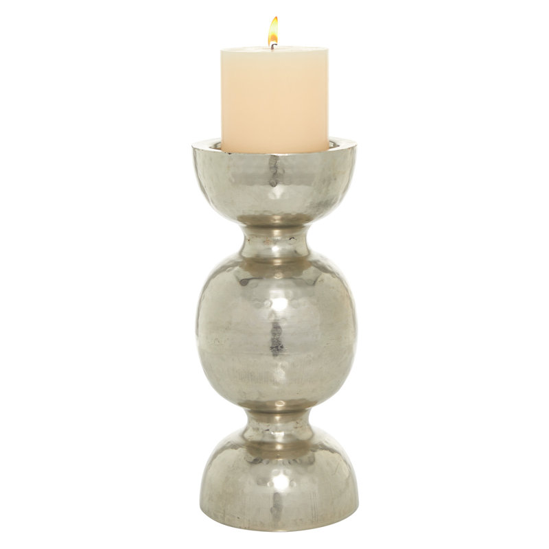 Bougeoir de table en fer, H 14 po x l 6 po x P 6 po