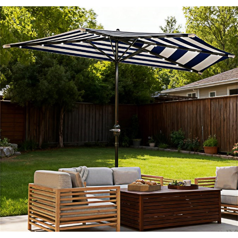Demi-parasol de patio extérieur