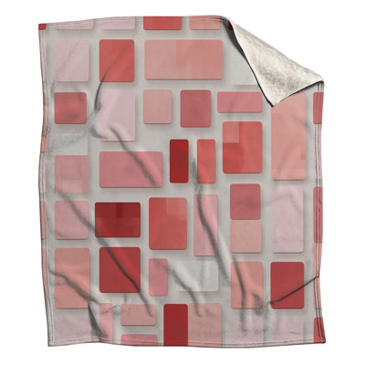 Couvertures rectangulaires rouges et roses