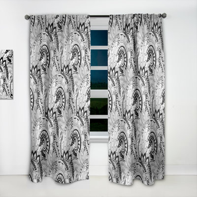 Panneau de rideau simple semi-diaphane avec passe-tringle
