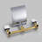 Sumerain Modern Wall-Mount Waterfall Bathtub Faucet, Double Handles Bathtub Faucet with Adjustable Height Spout, Chrome