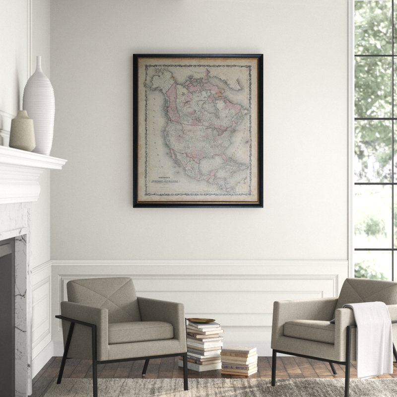 Map Of North America Print by Johnson