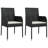  Garden Dining Set Black, Cream White