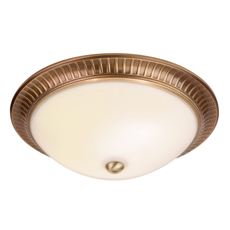 Barron Flush Mount, Antique Brass