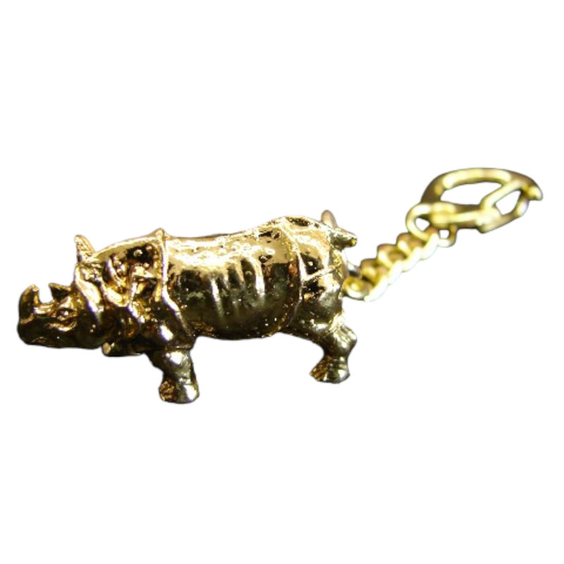 Chaîne de porte-clés Feng Shui Rhinoceros