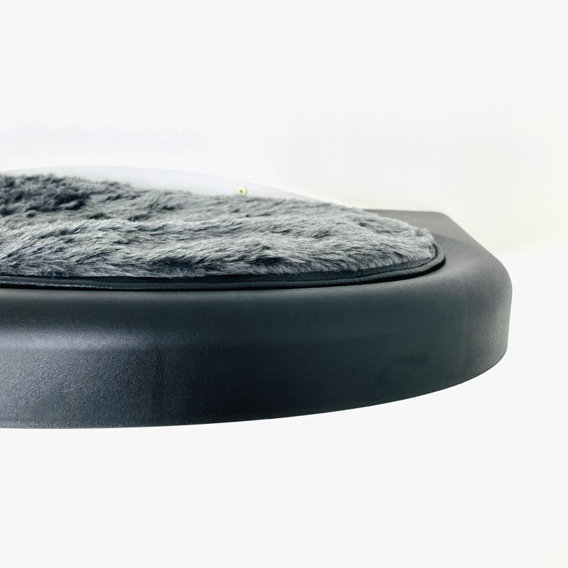 Lancaster Faux Fur Elevated Pet Bed, Black