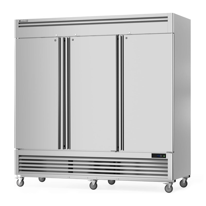 CMF Coolski 82" W Commercial Refrigerator 72 Cu.ft 3 Door Reach-In Stainless Steel Refrigerator