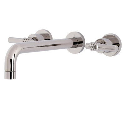 Kingston Brass Milano Two-Handle 3-Hole Wall Mount Roman Tub Faucet