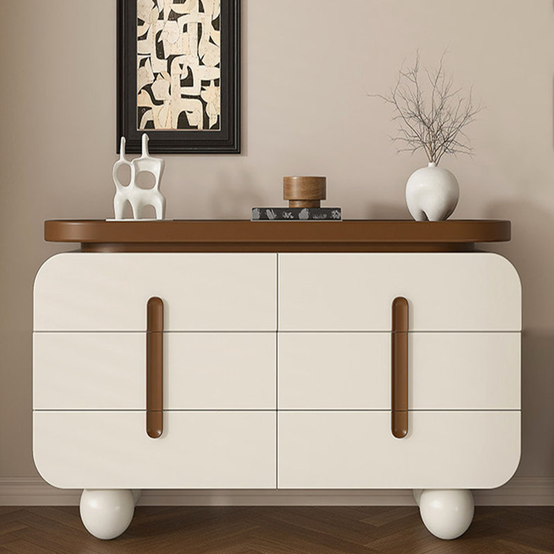 Armoire de rangement style crème française, 29.33''H x 47.24''W x 15.75''D