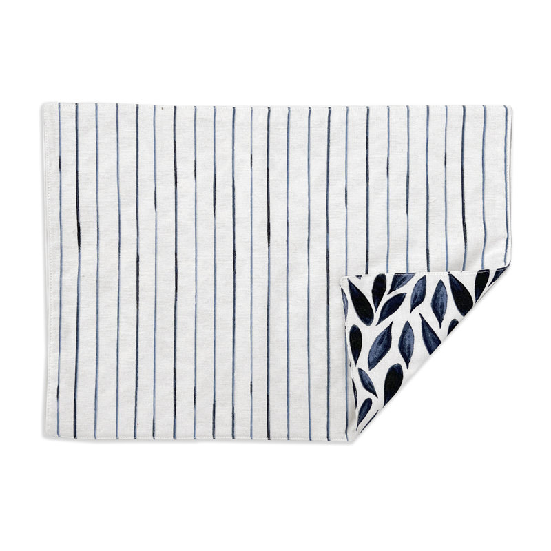 Lenox Blue Bay Napkin, Geometric Shapes, White