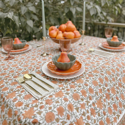 Golden Harvest floral tablecloth