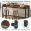 Console extra longue 70,9 po avec prises de courant et ports USB, table de canapé étroite derrière le canapé, table de bar d'entrée industrielle avec station de charge pour le salon, couloir, brun rustique