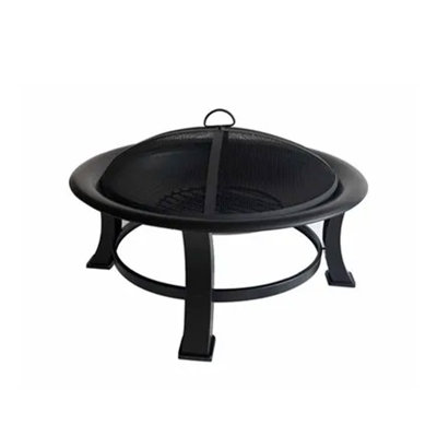 Round Steel Wood Burning Fire Pit Table