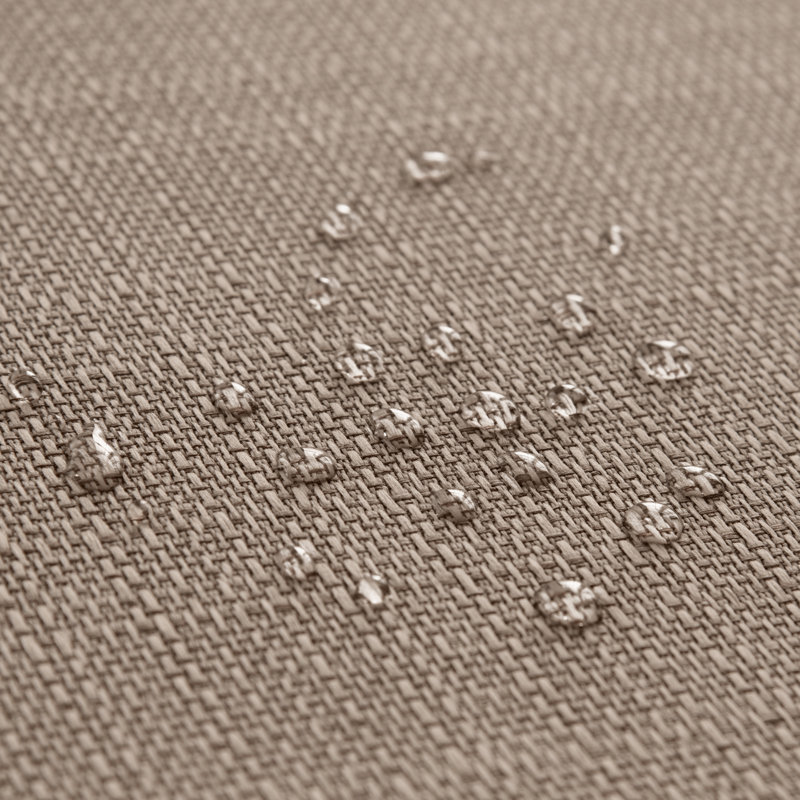 Avo Solid Texture Water And Stain Resistant Rectangular Polyester Tablecloth, 70" x 52", Taupe