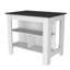 Ensemble de cuisine, îlot de cuisine et armoire murale 2 pièces White and Onyx