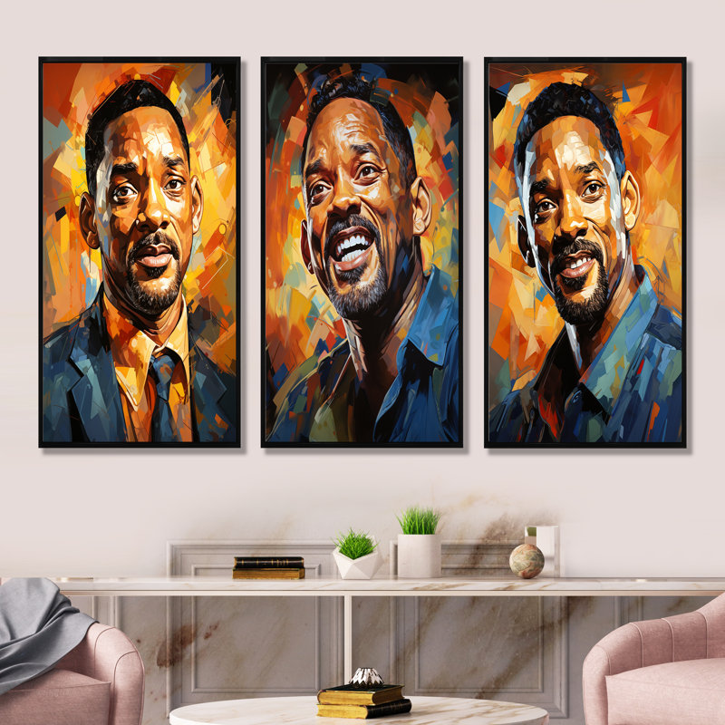 Sapphire Smith Portrait Popart, Cadre flottant noir, H 40 po x l 60 po