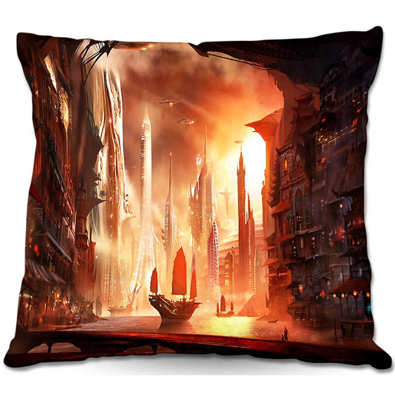 Reversible Throw Pillow, 16" x 16"