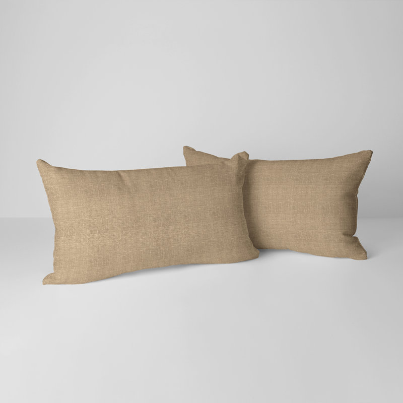 Housse de coussin rectangulaire S&G Slubb, Chameau