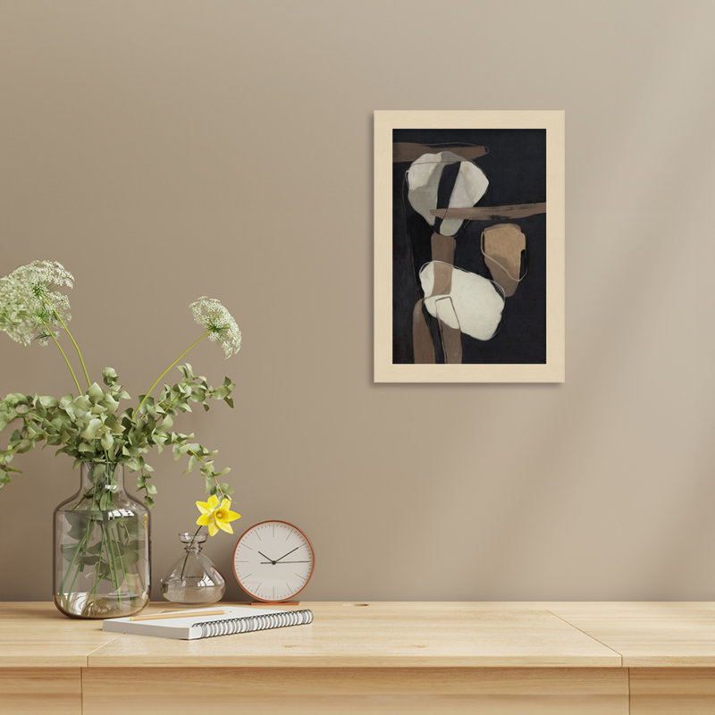 «All Attoched» par Jacob q, impression sur bois encadrée, Brun, H 13 po x l 9 po