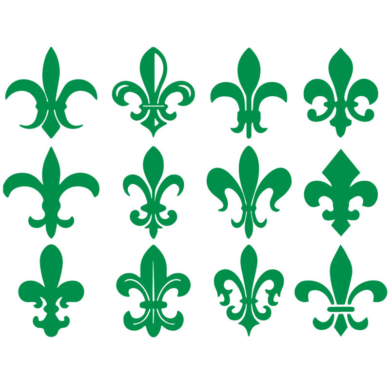 Décalcomanie murale motif fleur du lis, H 40 po x l 53 po x P 0,01 po, Vert clair